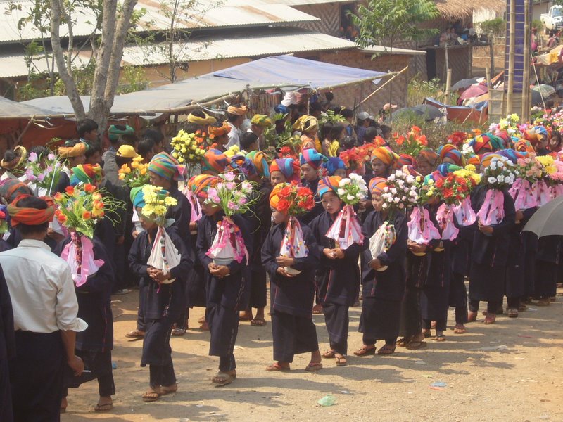 Travel - Myanmar - Kalaw Shan - Novice Procession into the Monastery